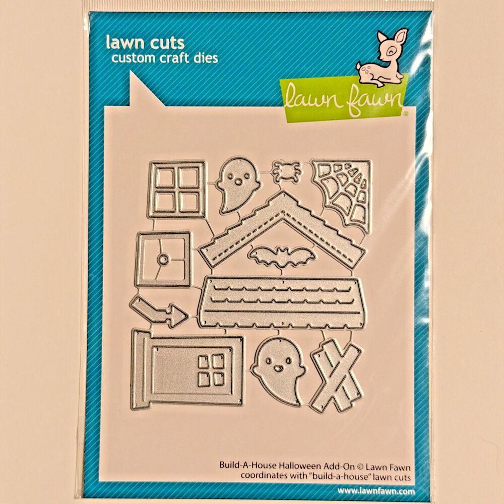 NEW Lawn Fawn Build-a-House HALLOWEEN ADD-ON Lawn Cuts Die Set LF2047